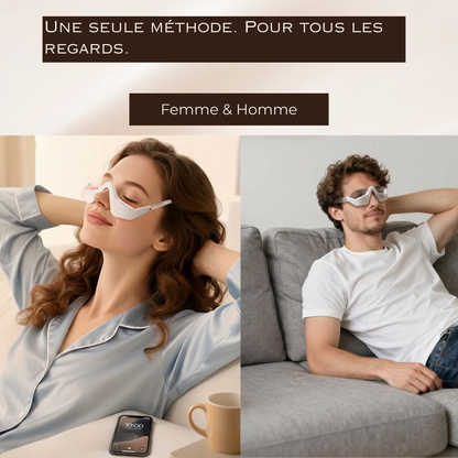 Méthode 10×7 — Regard Reposé avec nos Lunettes masseur LED