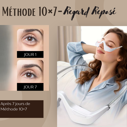 Méthode 10×7 — Regard Reposé avec nos Lunettes masseur LED